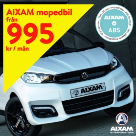 Frihet inför skolstarten med en Aixam mopedbil, njut av friheten från 995:- / månad.