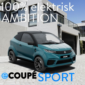 Vi introducerar vår FULL SIZE elektriska mopedbil.